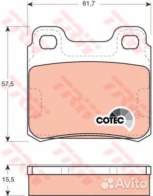 GDB952 FDB586282 10571407B колодки дисковые