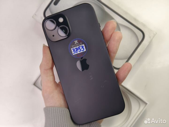АКБ 100) iPhone 15 128Gb Black Sim+Esim