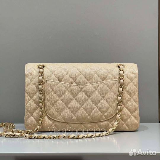 Сумка Chanel Flap под заказ бежевая caviar