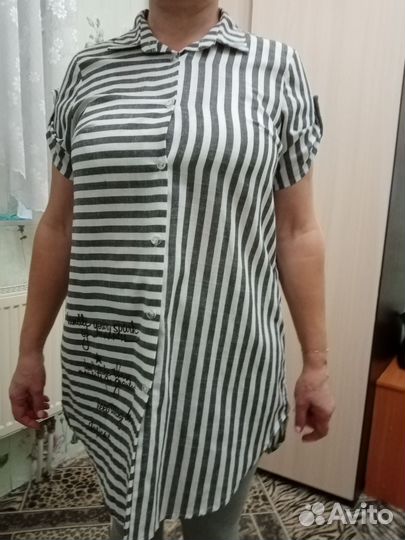 Платье рубашка женская 50