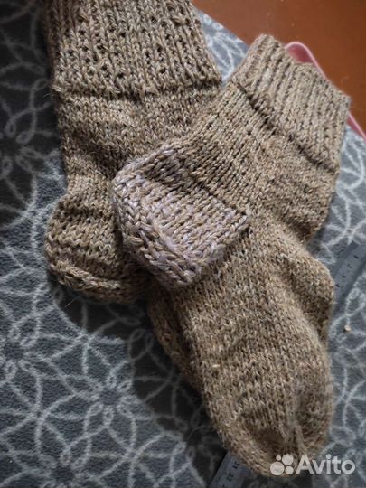 Носки шерстяные вязаные