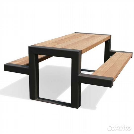 Скамейка и стол для улицы в стиле лофт