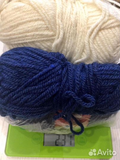 Пряжа шерсть и хлопок