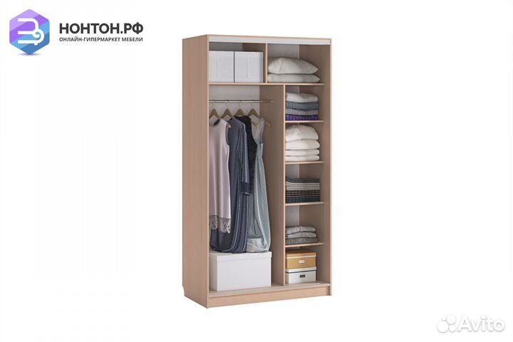 Шкаф-купе Рио 7-600 розы дуб млечный