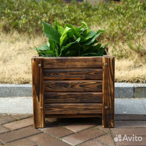 Кашпо для цветов из дерева