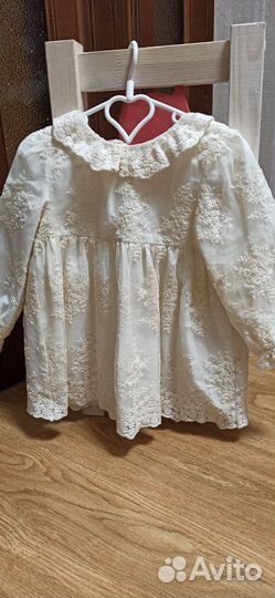 Платье кружевное zara 80-86