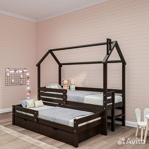 Детская кровать из березы для 2-х детей