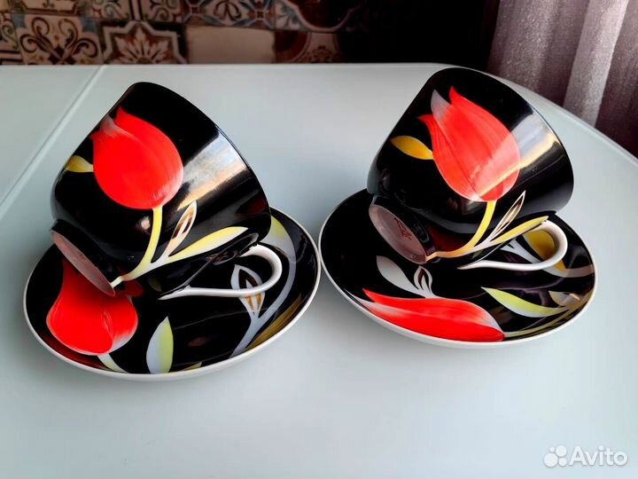 Чайные пары Тюльпан Дулево, гигант