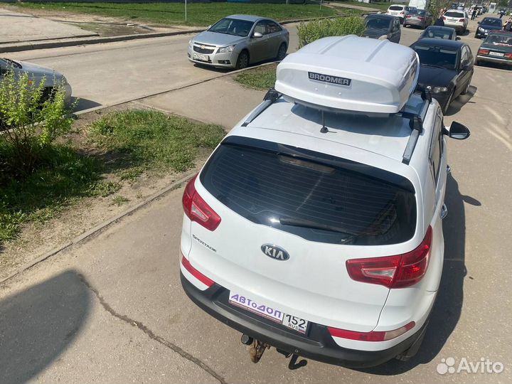 Бокс на крышу Broomer Venture L белый(430л.) крабы