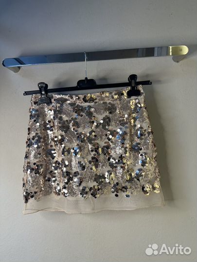 Юбка с пайетками s m