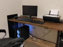 60х200 см компьютерный стол лофт из массива ели