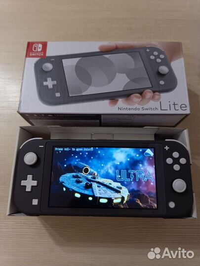 Прошит Nintendo Switch lite 128гб новый серый