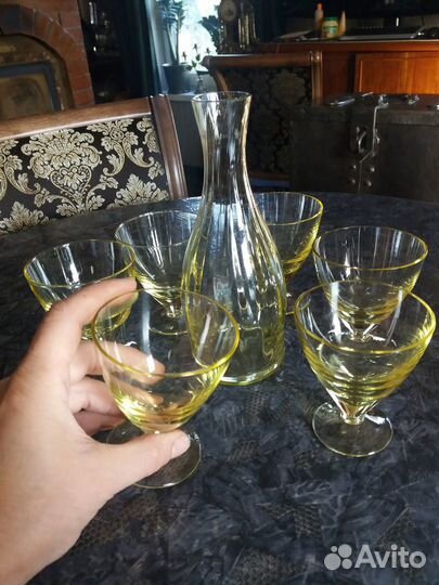 Бокалы из цветного стекла СССР