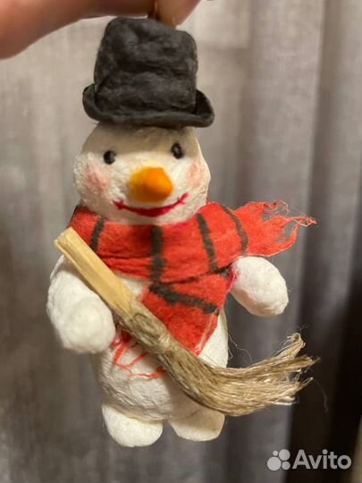 Ватная елочная игрушка