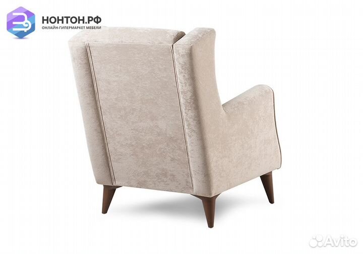 Кресло Плимут светло-бежевый / коричневый