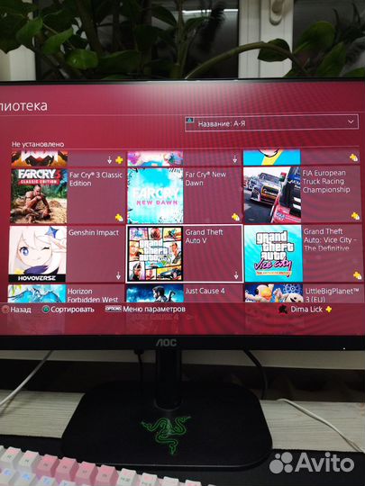 Sony PS4 500 gb 2 джойстика подписка