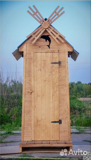 Уличный туалет деревянный ELE1000