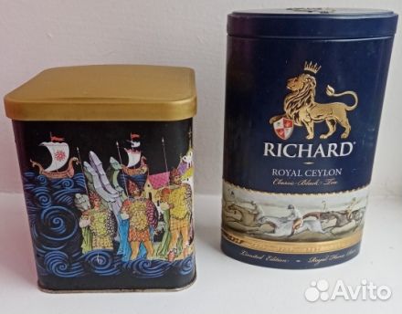 Красивые железные коллекционные баночки от чая