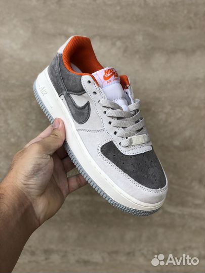 Кроссовки Nike Air Force 1 Grey Orange