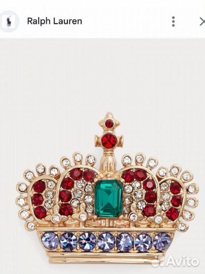 Новая брошь Ralph Lauren корона оригинал