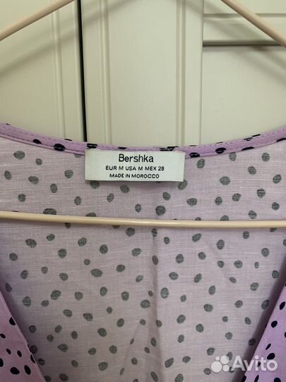 Платье летнее bershka из вискозы в горошек