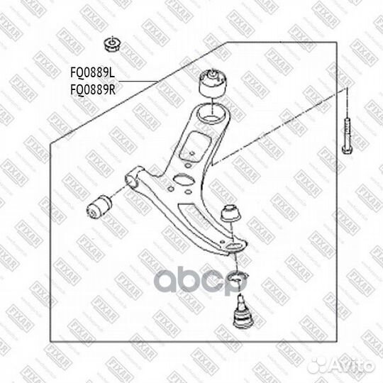 Рычаг подвески передний нижний левый FQ0889L fixar