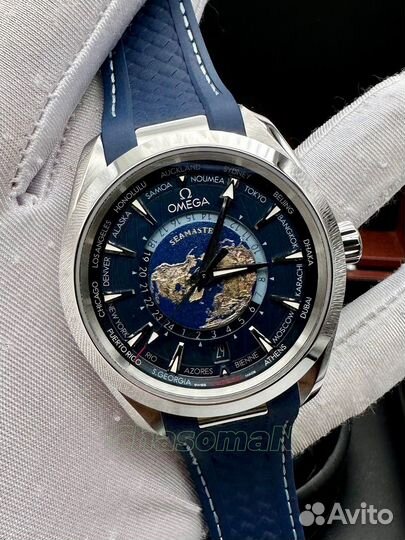 Наручные часы мужские Omega Seamaster синий