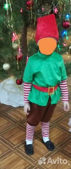 Прокат Новогодний костюм гномика 2-4 года