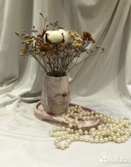 Кашпо ваза гипс подарок сувенир