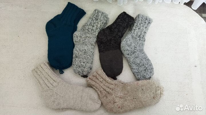 Носки, тапочки (следки) вязаные