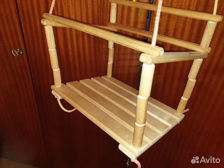 Качели детские подвесные деревянные