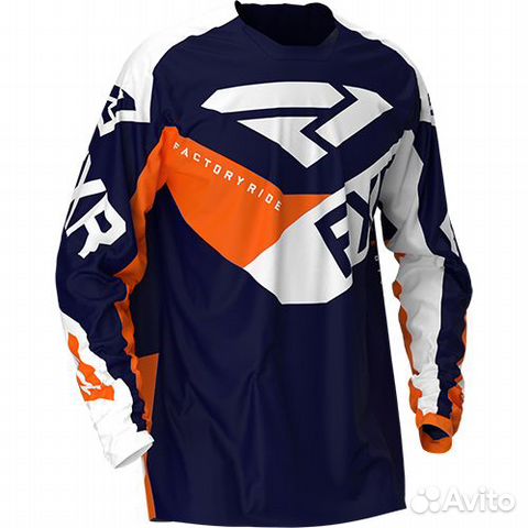 Джерси FXR podium MX jersey Midnight/White/Orange