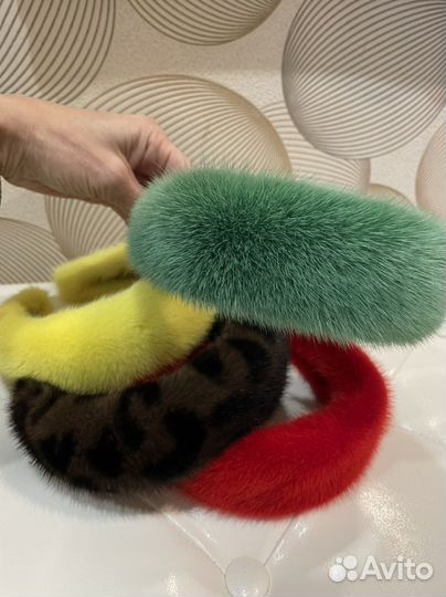 Ободок для волос из меха норки «Калейдоскоп»