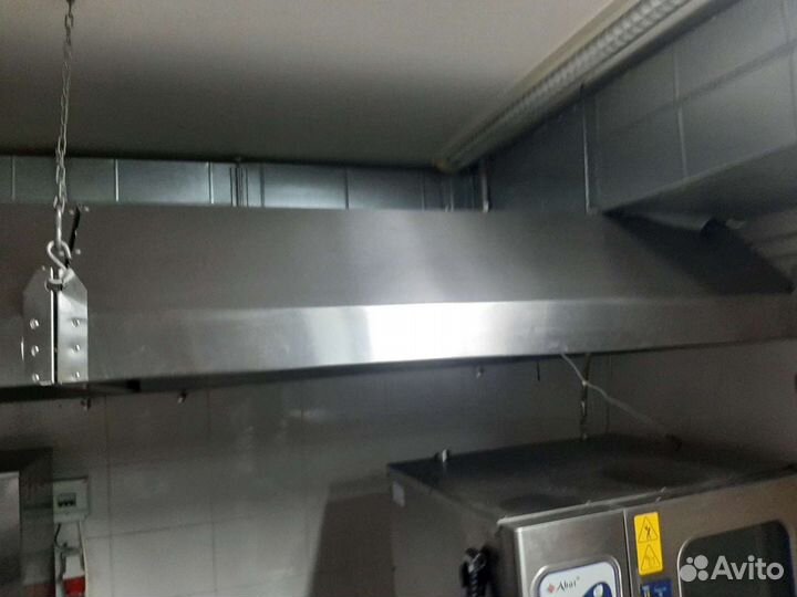 Зонт вытяжной с жироуловителем нержавейка