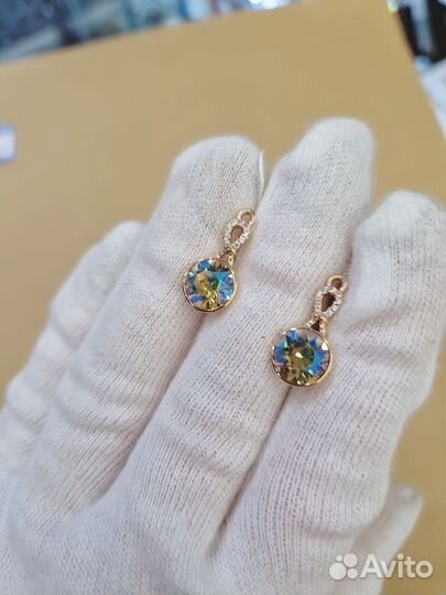 Серьги с кристаллами swarovski