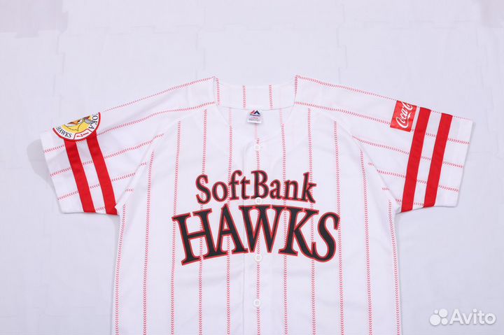 Majestic x Fukuoka Hawks White/Red джерси