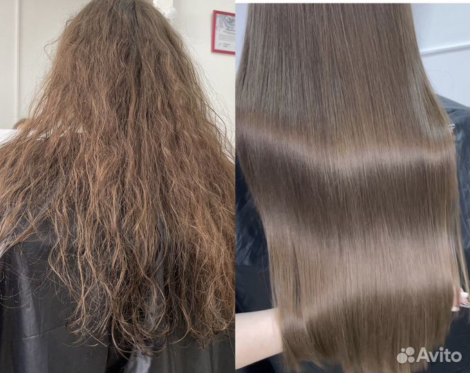 Здоровье волос Кератиновое выпрямление Ботокс