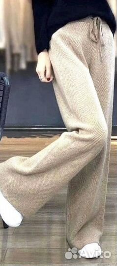 Кашемировые брюки палаццо