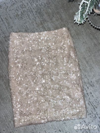 Нарядная юбка из паетков