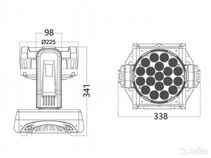 Silver star SS631XCE cyan6000XE MK4, Поворотная «голова» wash