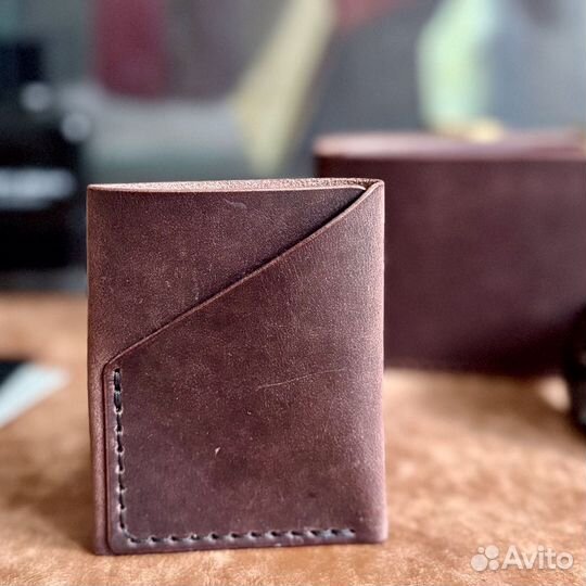 Кардхолдер-твистер из кожи SinqueStelle коричневый