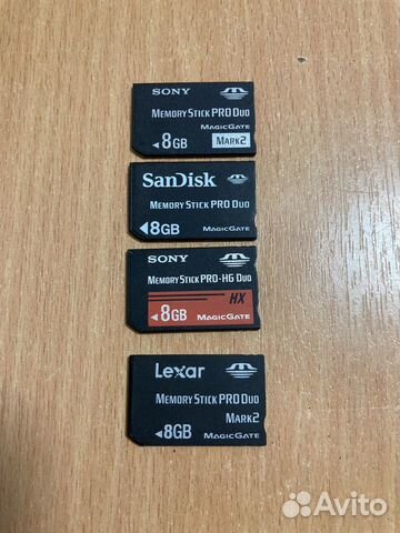 Карта памяти Sony memory stick PRO Duo на 8 Гб