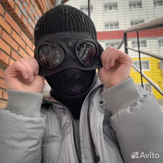 Мужская Черная Балаклава C.P. Company