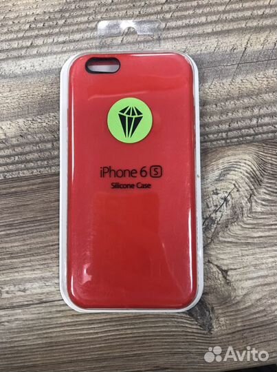 Чехол Silicone case на iPhone 6s красный