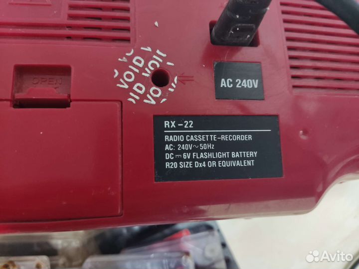 Магнитофон crown silver rx-22 и 20 аудиокассет