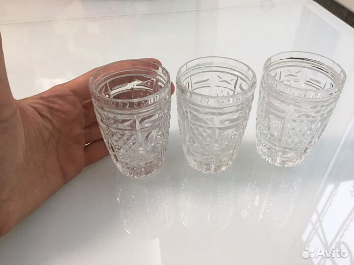 Хрустальные рюмки СССР сапожки и др