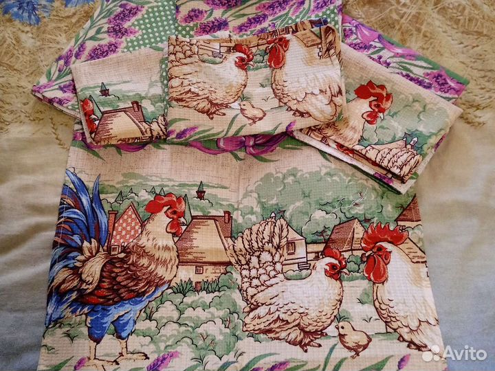 Вафельные полотенца новые 