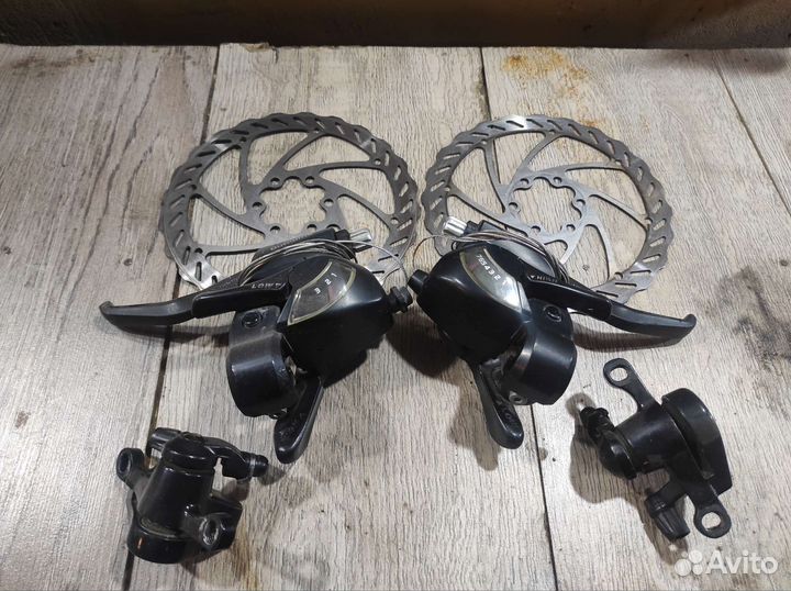 Тормоза с переключатели Shimano для вел.(комплект)