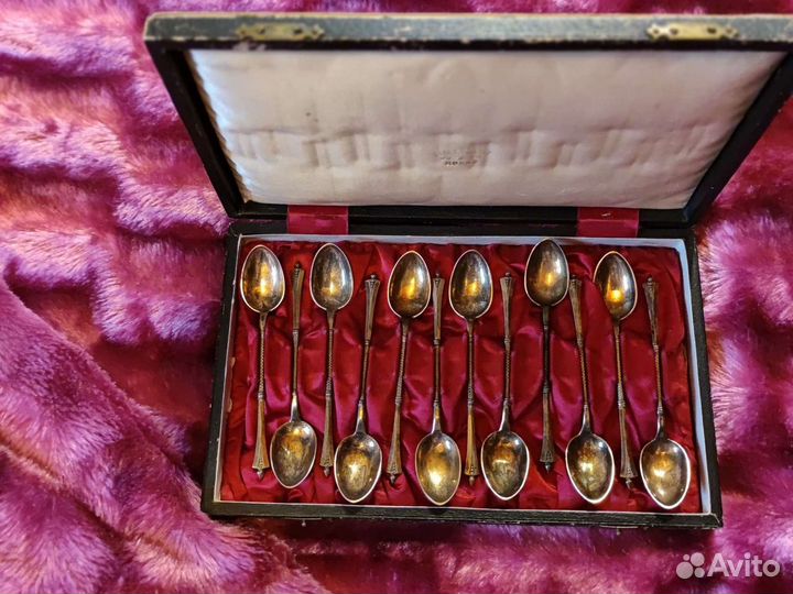 Антикварные серебрянные ложки 19 века