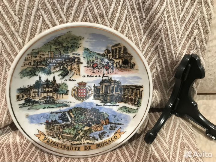 Сувенирная тарелка монако 15см